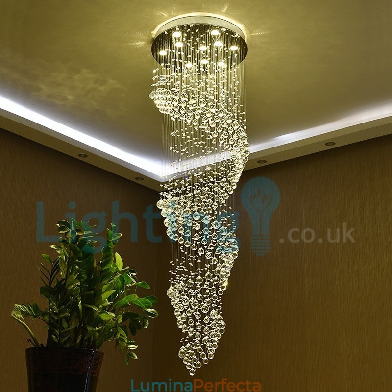 Candelabru modern și contemporan Corp de fixare suspendat cu picătură de ploaie din cristal