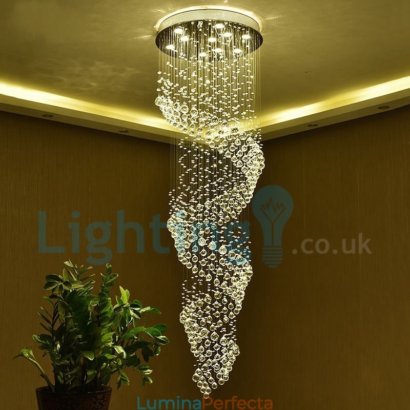 Candelabru modern și contemporan Corp de fixare suspendat cu picătură de ploaie din cristal