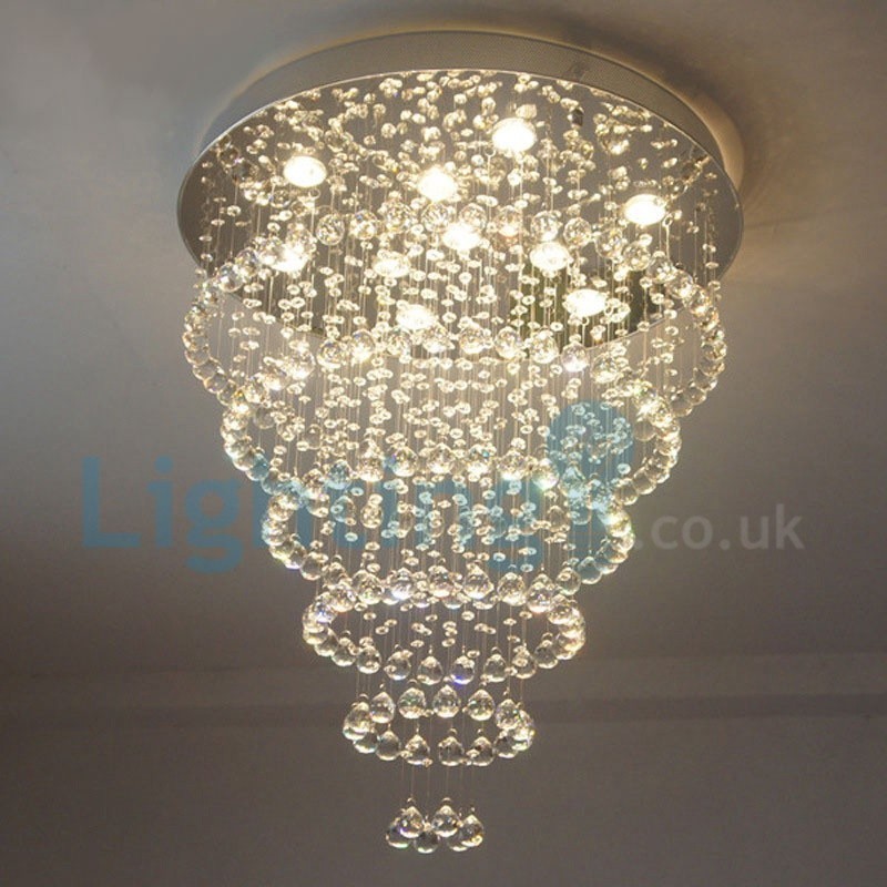 Candelabru modern și contemporan Corp de fixare suspendat cu picătură de ploaie din cristal