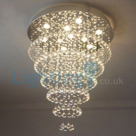Candelabru modern și contemporan Corp de fixare suspendat cu picătură de ploaie din cristal Candelabru modern și contemporan Corp de fixare suspendat cu picătură de ploaie din cristal