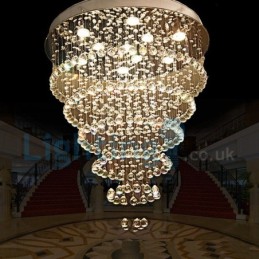 Candelabru modern și contemporan Corp de fixare suspendat cu picătură de ploaie din cristal