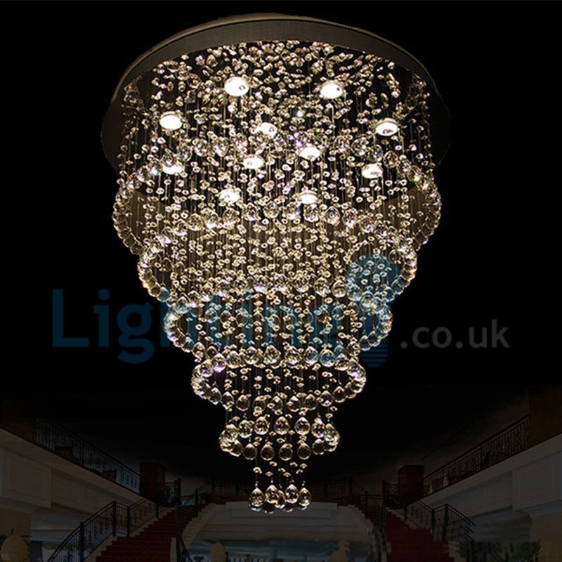 Candelabru modern și contemporan Corp de fixare suspendat cu picătură de ploaie din cristal