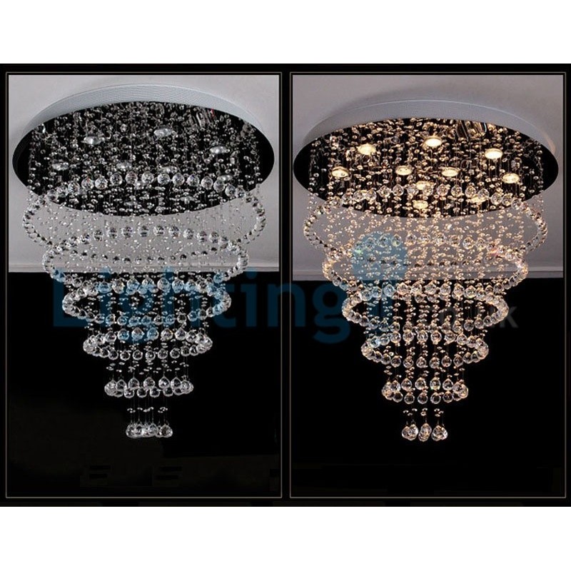 Candelabru modern și contemporan Corp de fixare suspendat cu picătură de ploaie din cristal