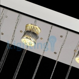 Candelabru modern și contemporan Corp de fixare suspendat cu picătură de ploaie din cristal