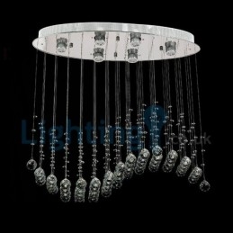 Candelabru modern și contemporan Corp de fixare suspendat cu picătură de ploaie din cristal