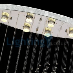 Candelabru modern și contemporan Corp de fixare suspendat cu picătură de ploaie din cristal