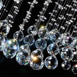 Candelabru modern și contemporan Corp de fixare suspendat cu picătură de ploaie din cristal