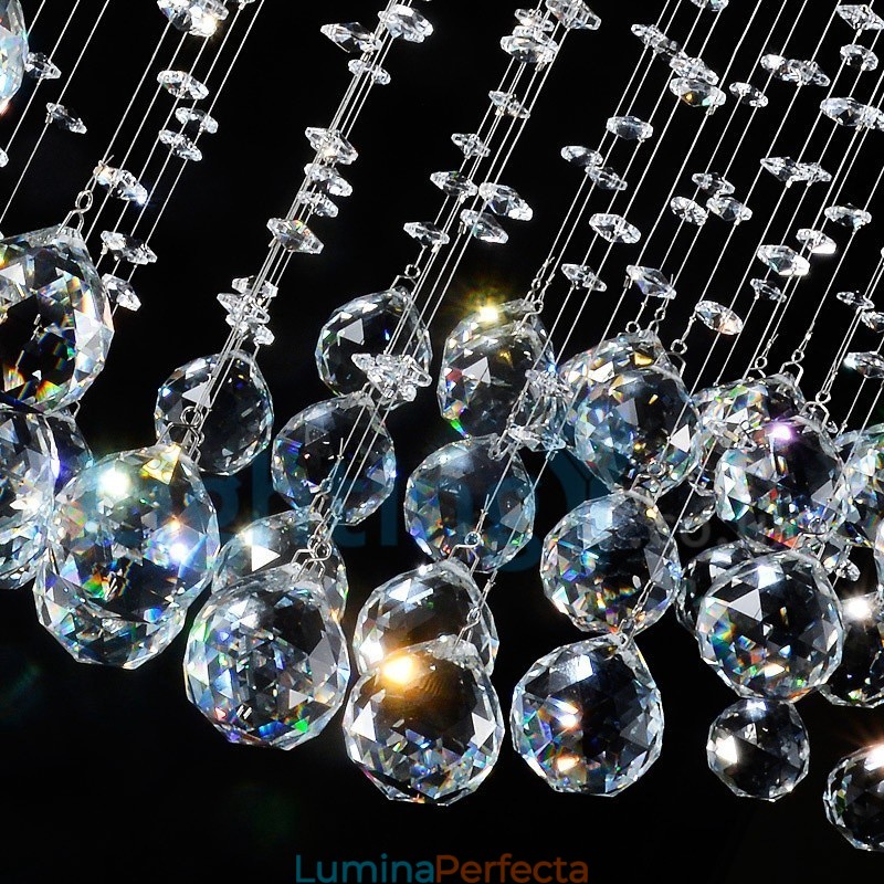 Candelabru modern și contemporan Corp de fixare suspendat cu picătură de ploaie din cristal