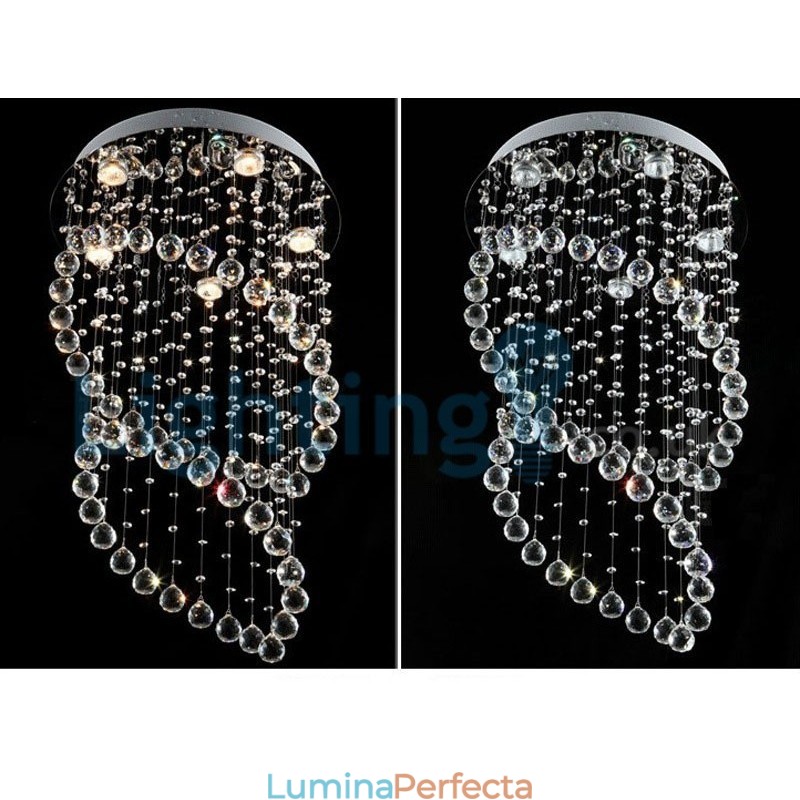 Candelabru modern și contemporan Corp de fixare suspendat cu picătură de ploaie din cristal