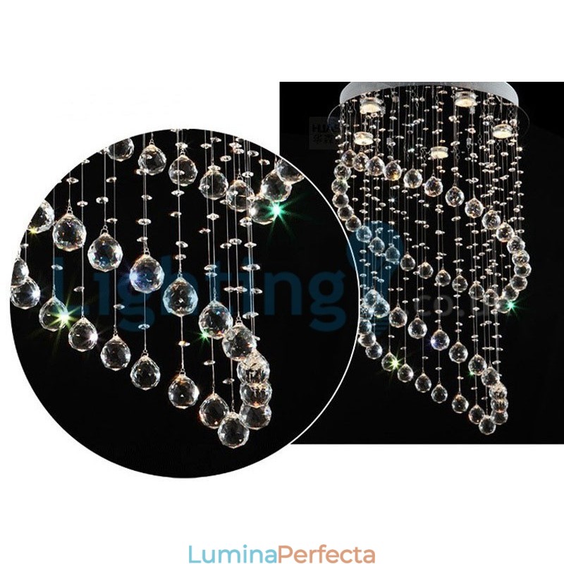 Candelabru modern și contemporan Corp de fixare suspendat cu picătură de ploaie din cristal