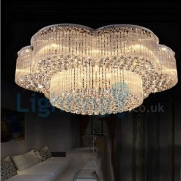 Candelabru modern și contemporan Corp de fixare suspendat cu picătură de ploaie din cristal