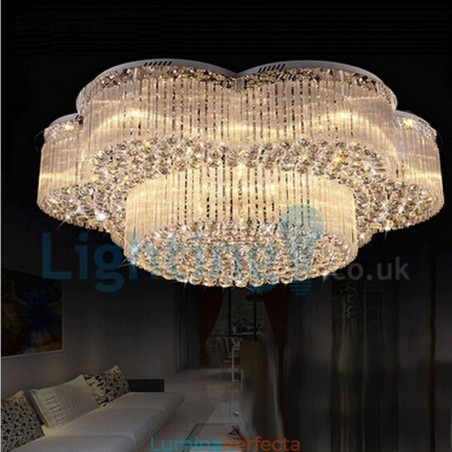 Candelabru modern și contemporan Corp de fixare suspendat cu picătură de ploaie din cristal Candelabru modern și contemporan Corp de fixare suspendat cu picătură de ploaie din cristal
