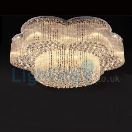 Candelabru modern și contemporan Corp de fixare suspendat cu picătură de ploaie din cristal