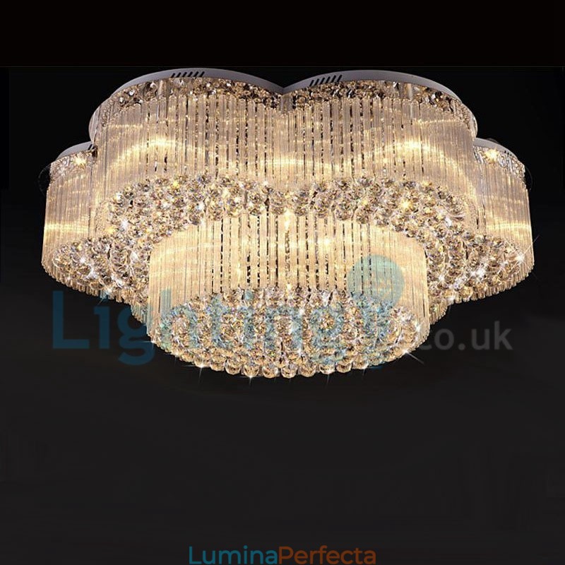 Candelabru modern și contemporan Corp de fixare suspendat cu picătură de ploaie din cristal