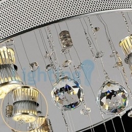 Candelabru modern și contemporan Corp de fixare suspendat cu picătură de ploaie din cristal