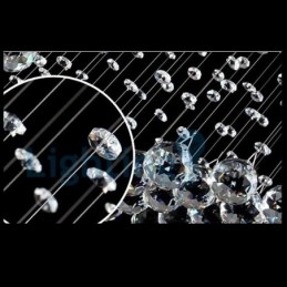 Candelabru modern și contemporan Corp de fixare suspendat cu picătură de ploaie din cristal