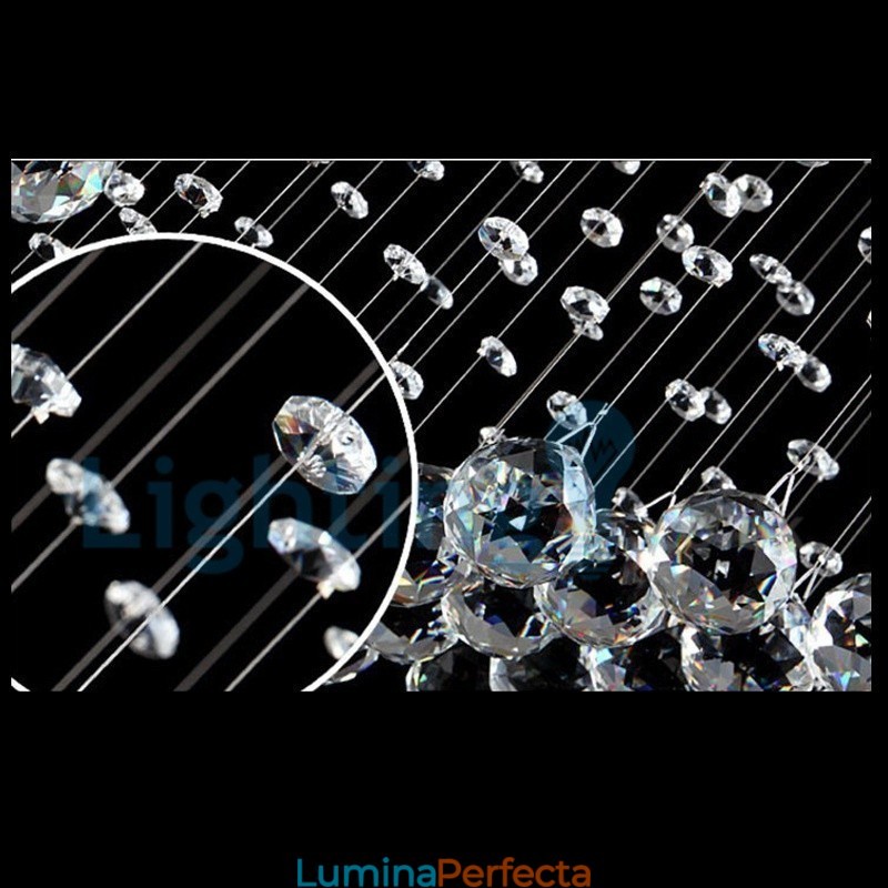 Candelabru modern și contemporan Corp de fixare suspendat cu picătură de ploaie din cristal