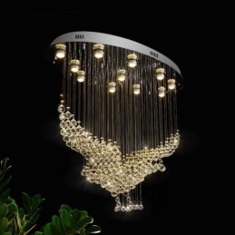 Candelabru modern și contemporan Corp de fixare suspendat cu picătură de ploaie din cristal