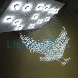 Candelabru modern și contemporan Corp de fixare suspendat cu picătură de ploaie din cristal