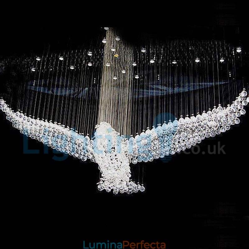 Candelabru modern și contemporan Corp de fixare suspendat cu picătură de ploaie din cristal