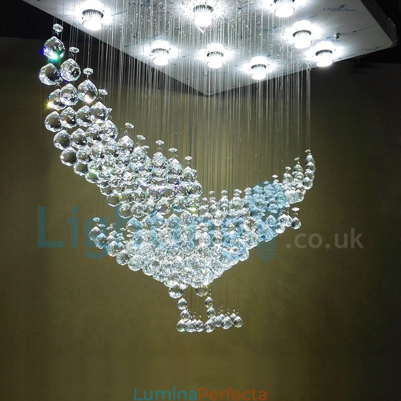Candelabru modern și contemporan Corp de fixare suspendat cu picătură de ploaie din cristal