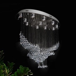 Candelabru modern și contemporan Corp de fixare suspendat cu picătură de ploaie din cristal