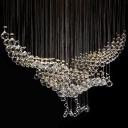 Candelabru modern și contemporan Corp de fixare suspendat cu picătură de ploaie din cristal