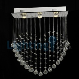 Candelabru modern și contemporan Corp de fixare suspendat cu picătură de ploaie din cristal