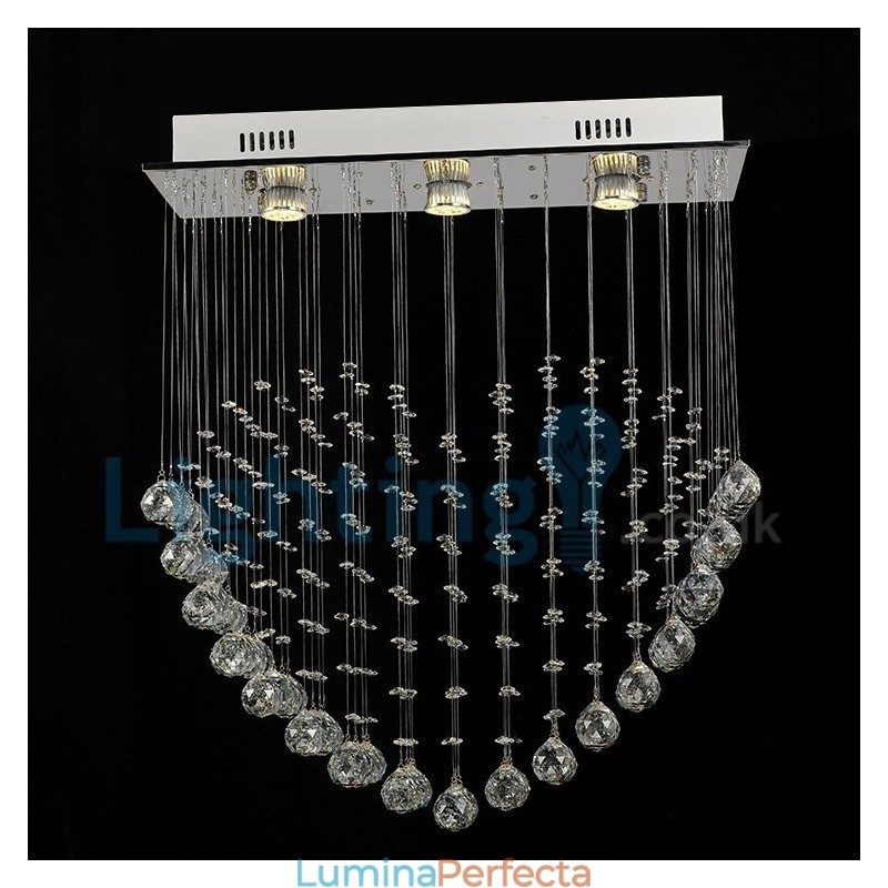 Candelabru modern și contemporan Corp de fixare suspendat cu picătură de ploaie din cristal