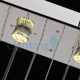 Candelabru modern și contemporan Corp de fixare suspendat cu picătură de ploaie din cristal