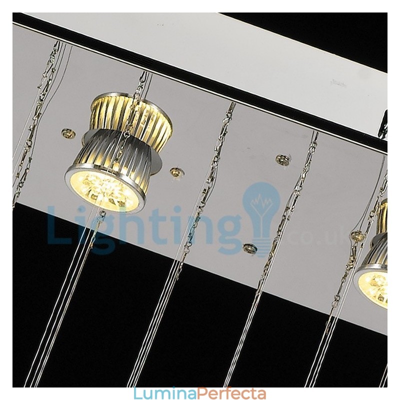 Candelabru modern și contemporan Corp de fixare suspendat cu picătură de ploaie din cristal