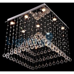 Candelabru modern și contemporan Corp de fixare suspendat cu picătură de ploaie din cristal