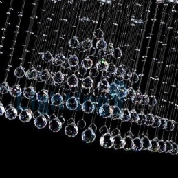 Candelabru modern și contemporan Corp de fixare suspendat cu picătură de ploaie din cristal