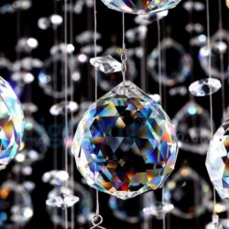 Candelabru modern și contemporan Corp de fixare suspendat cu picătură de ploaie din cristal