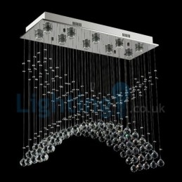 Candelabru modern și contemporan Corp de fixare suspendat cu picătură de ploaie din cristal