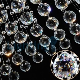 Candelabru modern și contemporan Corp de fixare suspendat cu picătură de ploaie din cristal