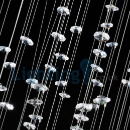 Candelabru modern și contemporan Corp de fixare suspendat cu picătură de ploaie din cristal