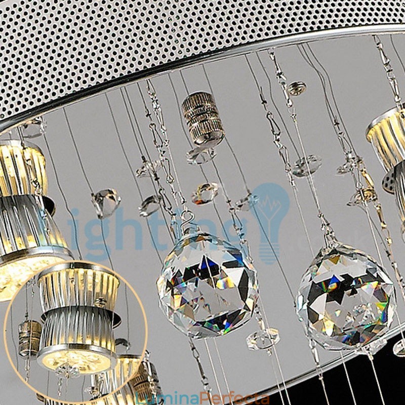 Candelabru modern și contemporan Corp de fixare suspendat cu picătură de ploaie din cristal