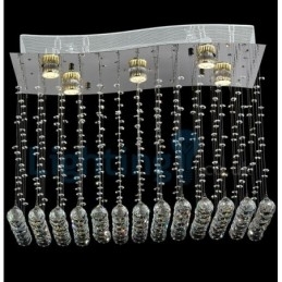 Candelabru modern și contemporan Corp de fixare suspendat cu picătură de ploaie din cristal