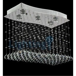 Candelabru modern și contemporan Corp de fixare suspendat cu picătură de ploaie din cristal