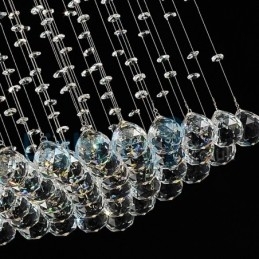 Candelabru modern și contemporan Corp de fixare suspendat cu picătură de ploaie din cristal