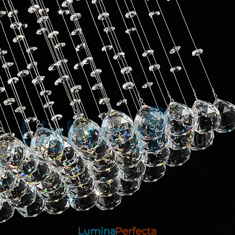 Candelabru modern și contemporan Corp de fixare suspendat cu picătură de ploaie din cristal
