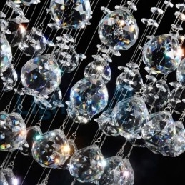 Candelabru modern și contemporan Corp de fixare suspendat cu picătură de ploaie din cristal