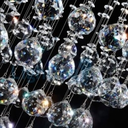 Candelabru modern și contemporan Corp de fixare suspendat cu picătură de ploaie din cristal