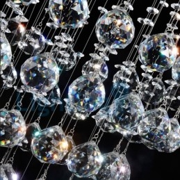 Candelabru modern și contemporan Corp de fixare suspendat cu picătură de ploaie din cristal