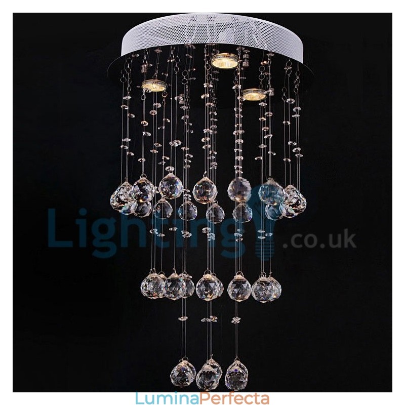Candelabru modern și contemporan Corp de fixare suspendat cu picătură de ploaie din cristal