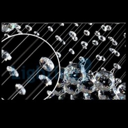 Candelabru modern și contemporan Corp de fixare suspendat cu picătură de ploaie din cristal