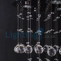 Candelabru modern și contemporan Corp de fixare suspendat cu picătură de ploaie din cristal