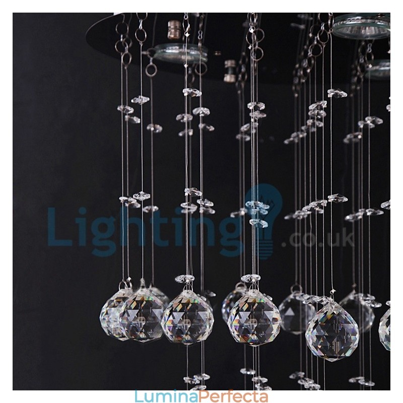 Candelabru modern și contemporan Corp de fixare suspendat cu picătură de ploaie din cristal