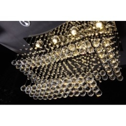 Candelabru modern și contemporan Corp de fixare suspendat cu picătură de ploaie din cristal